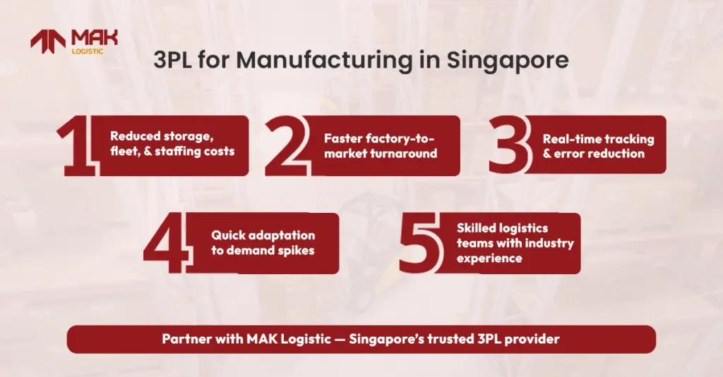 3pl for manufacturing benefits in Singapore